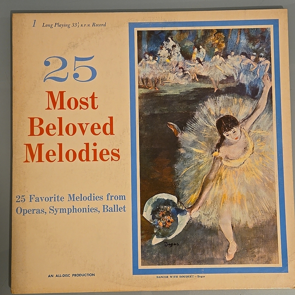 25 Most Beloved Melodies LP 1967, An All-Disc Production